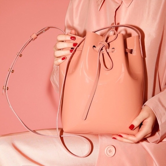 Mansur Gavriel Handbags - Mansur Gavriel Patent Mini Bucket Bag (Blush)